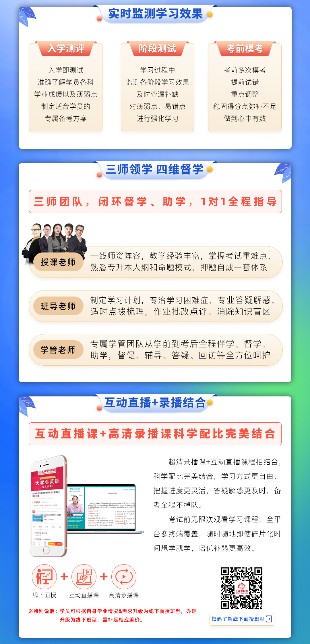 七洲教育：2025-2027年(四川省)统招专升本网课﹣理科【高数+英语+计算机基础】深度系统班